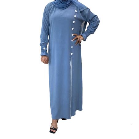 العباية رسمية باللون ازرق والابيض