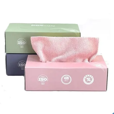 3 علب فوط مايكروفايبر ( 60 فوطة )  عالية الامتصاص وسريعة الجفاف مناسبة للمطابخ والحمامات والاستخدامات المنزلية المتنوعة - ( 20 × 20 سم )