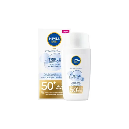 PROTECTION SUN VISAGE - Fluide triple action 40ml Protection solaire visage FPS50+