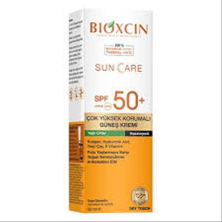كريم بيوكسين صن كير للبشرة الدهنية بمعامل حماية بالكولاجين + Bioxcin Sun Care Sunscreen for Oily Skin Spf 50