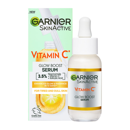 GARNIER Skin Active - Sérum Éclat - Anti-Tache Brunes - Soin Visage Enrichi En Vitamine C, Acide Salicylique &Niacinamide - Tous Types de Peaux - Vegan & Cruelty Free - 30 ml