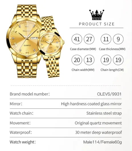 ساعات رجالية ونسائية