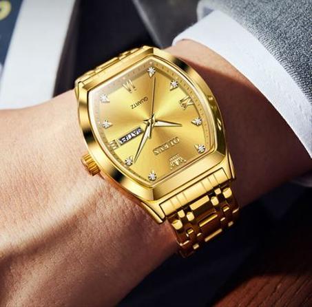 oleves - ساعة رجالية فاخرة بتصميم عصري مقاومة للماء