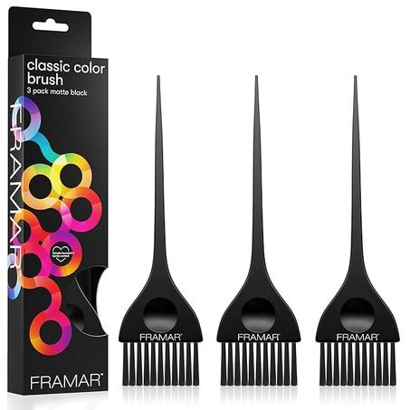 FRAMAR Juego de pinceles de color de cabello negro, brochas para teñir el cabello, pinceles de color para peluquería, cepillo de tinte para teñir el cabello, pinceles de tinte, brochas para t