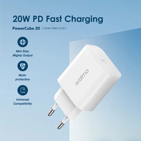 oraimo PowerCube 20 20W Wall Charger Kit