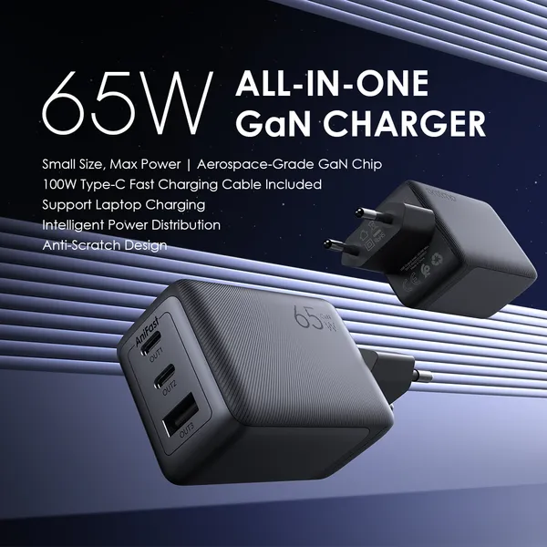 oraimo HyperGaN 65 65W Kit de Chargeur mural