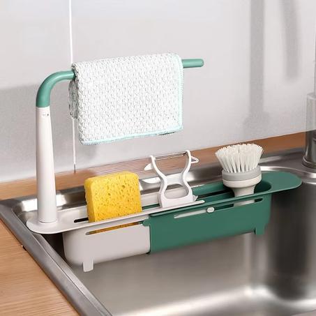 رف تخزين المغسلة