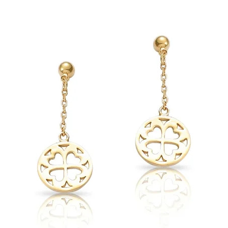 Boucles D'oreilles Plaquée Or Cœurs Ajourés – Doré