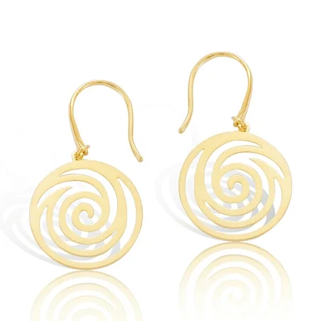 Boucle Doréeille Argent Rhodiée Spirale – Doré