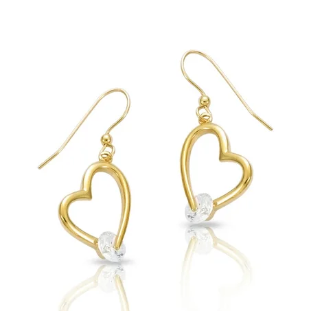 Boucles D'oreilles Plaquée Or Cœur – Doré