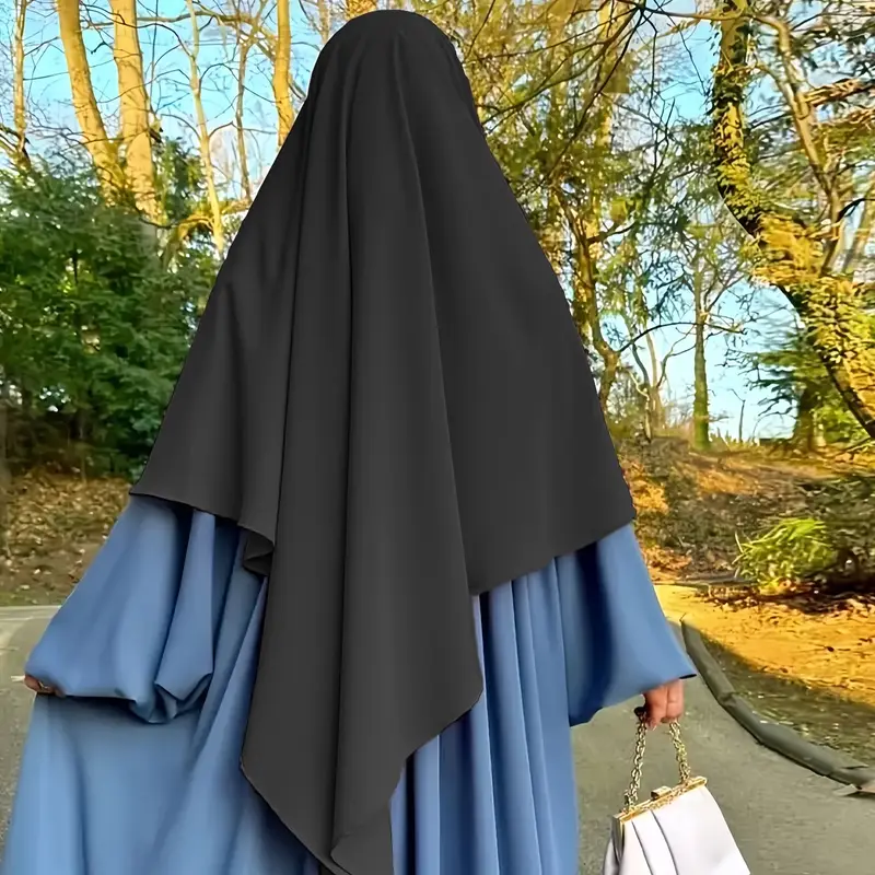 حجاب مسلم جديد 2024 ناعم ومسامي بلون سادة طويل
