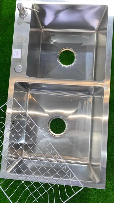 évier 2 bacs Inox chromé ( 82x45) cm