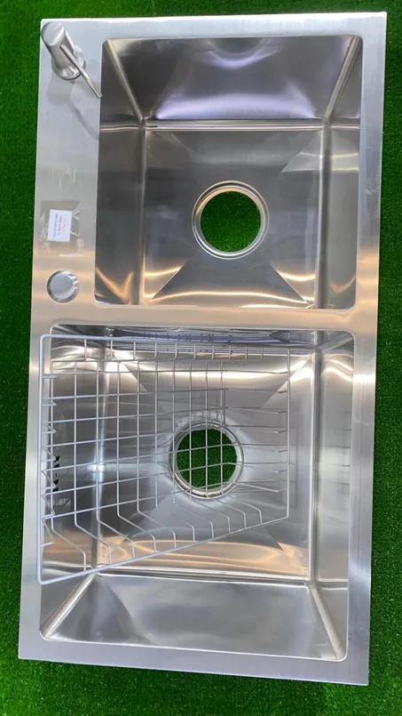 évier 2 bacs Inox Doré (75 x40) cm