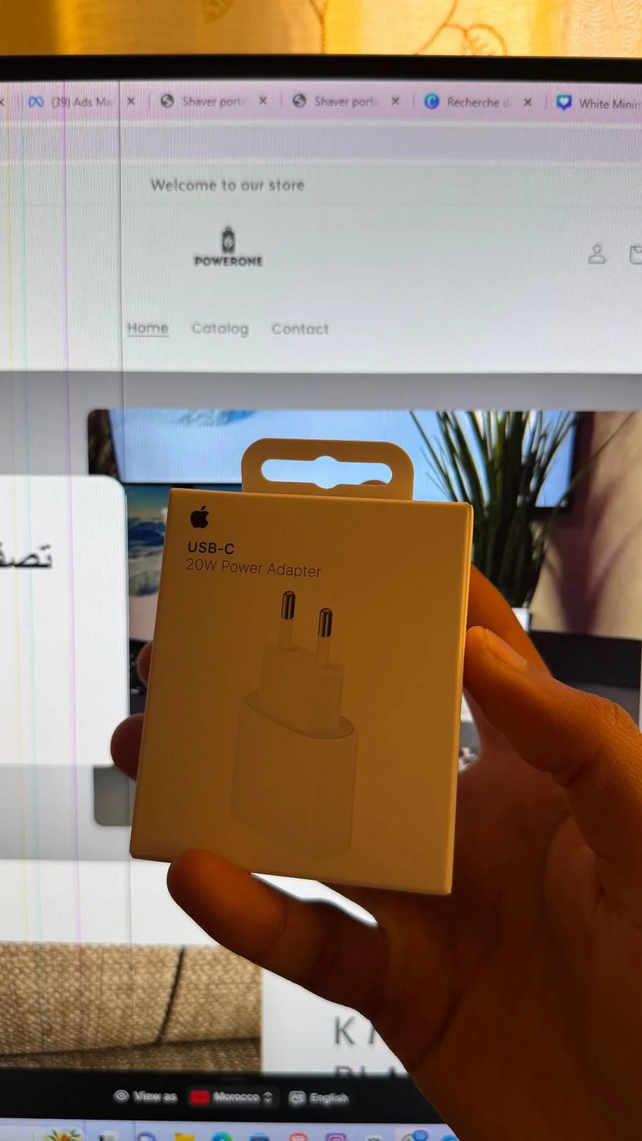 ⚡ Pack Combo Apple Original : Adaptateur 20W + Câble USB-C ⚡