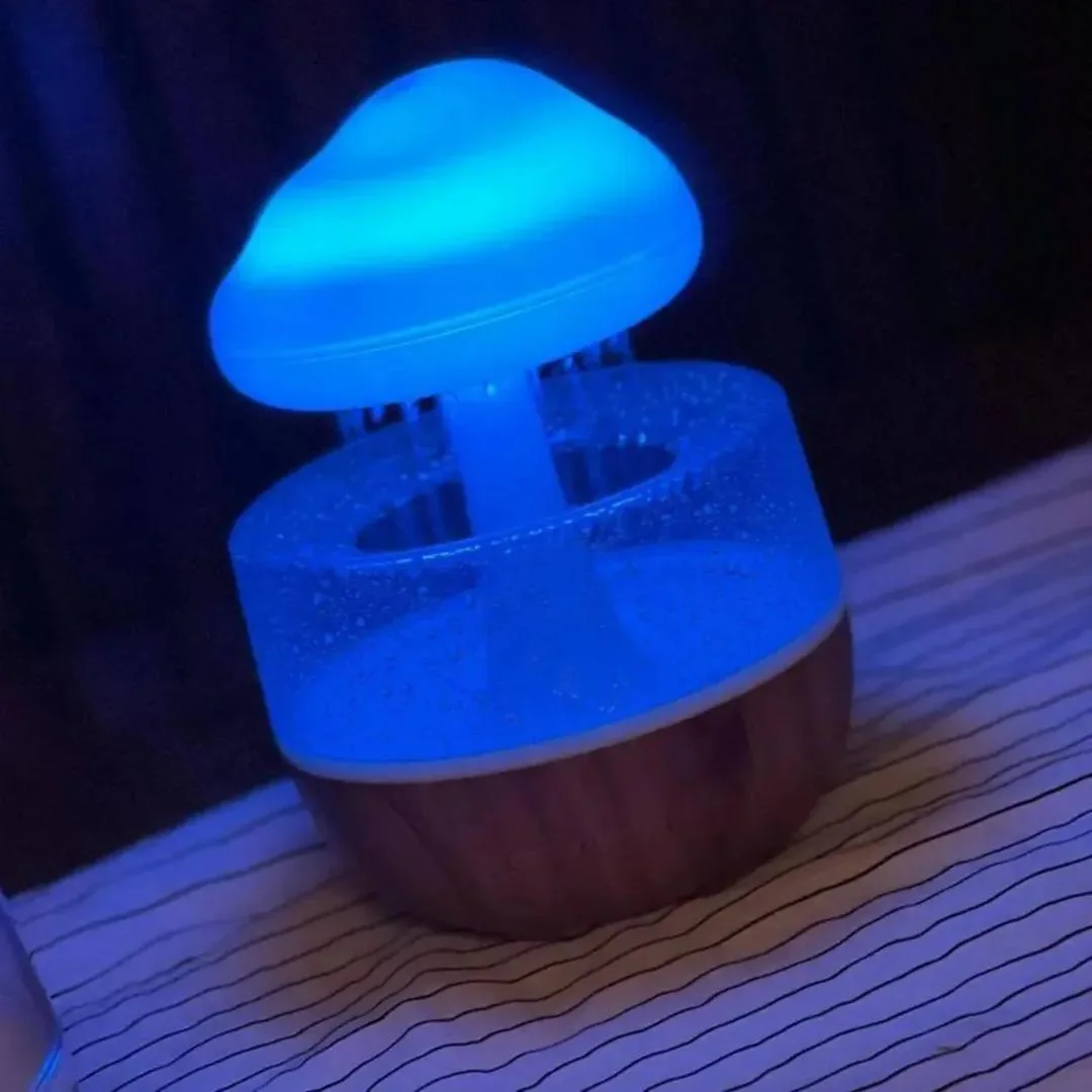 مرطب هواء بضوء وأصوات المطر – يساعد على الاسترخاء والنوم العميق 🌧️✨