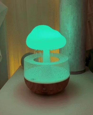 مرطب هواء بضوء وأصوات المطر – يساعد على الاسترخاء والنوم العميق 🌧️✨