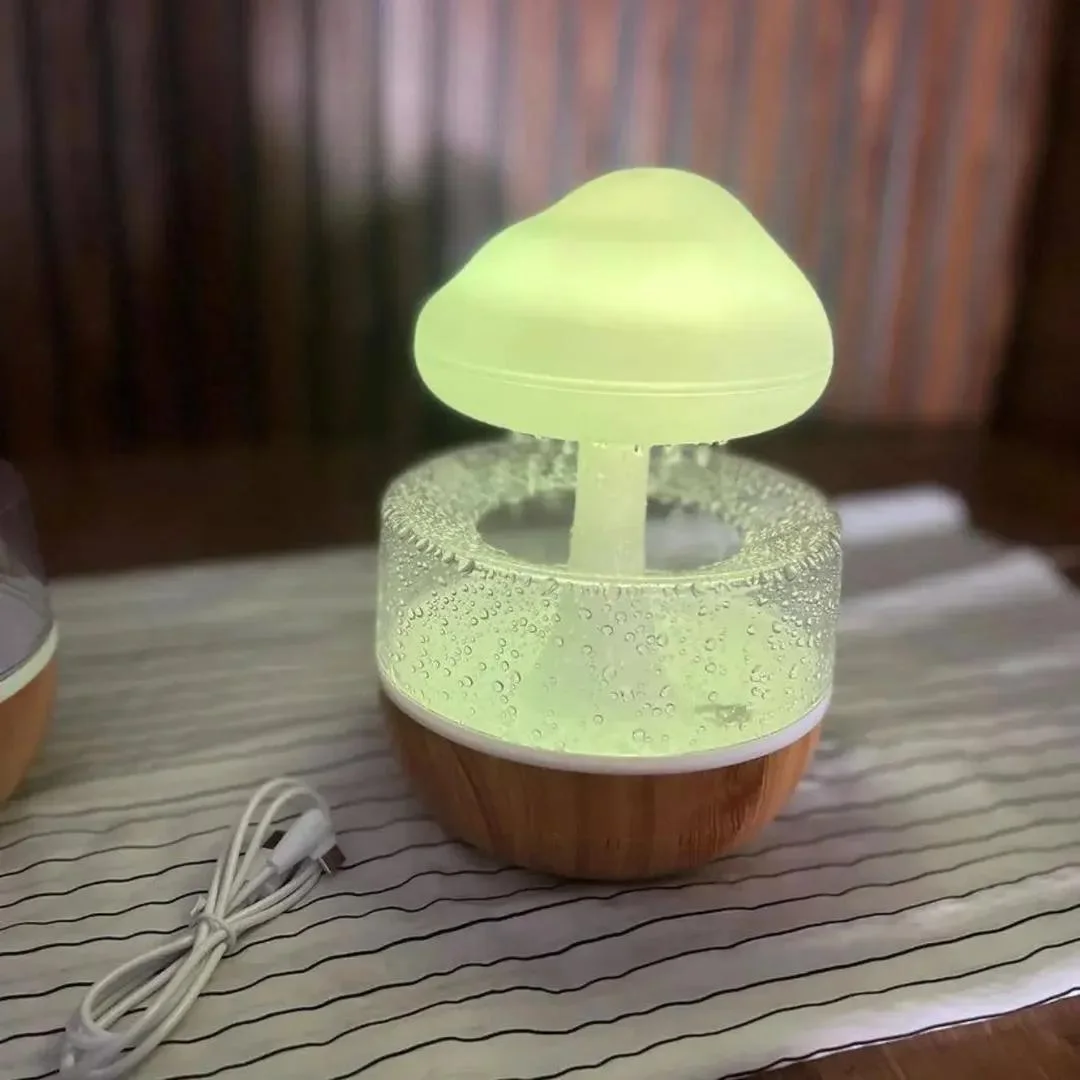 مرطب هواء بضوء وأصوات المطر – يساعد على الاسترخاء والنوم العميق 🌧️✨