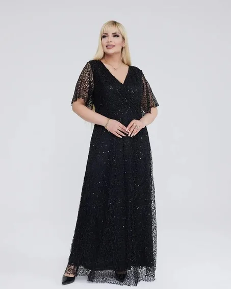 Robe soirée dentelle long