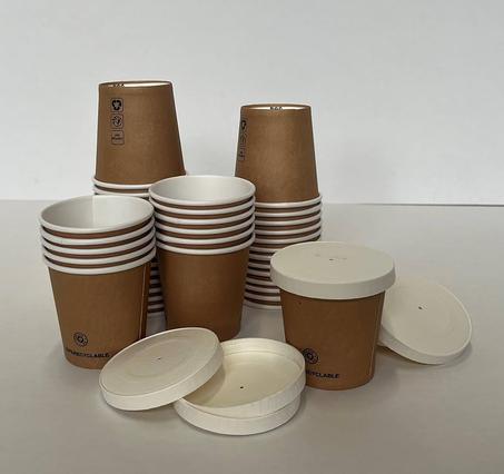 Bicch .Capuccio asporto + tappo 100 pz