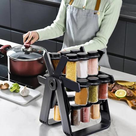 منظم التوابل الدوار 18 قطعة