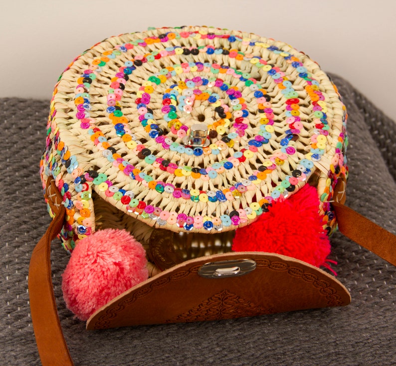 Sac rond en paille