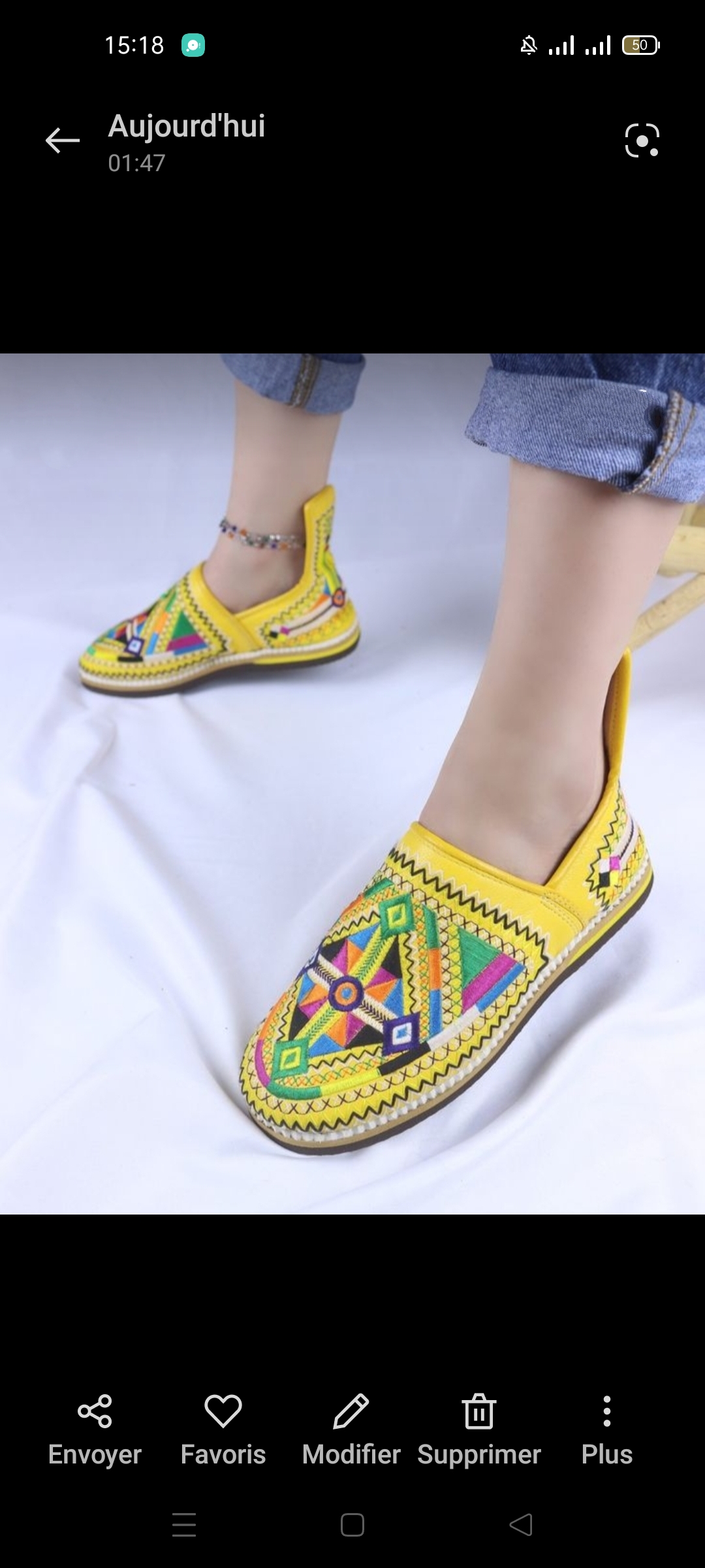 Babouche marocaine en cuir