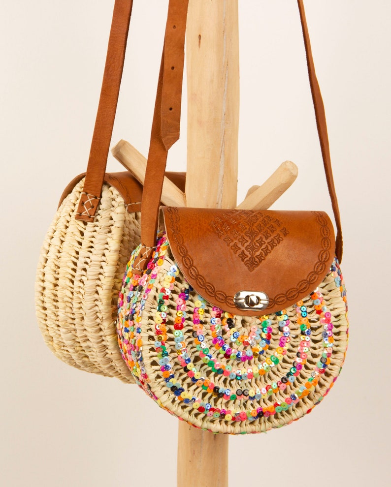 Sac rond en paille