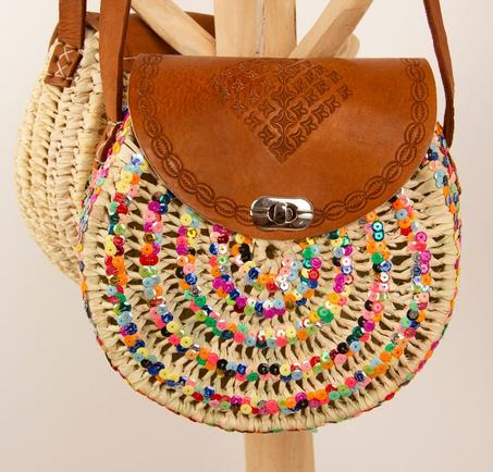 Sac rond en paille