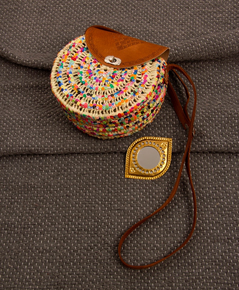 Sac rond en paille