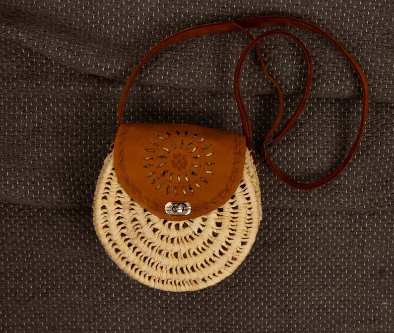 Sac rond en paille