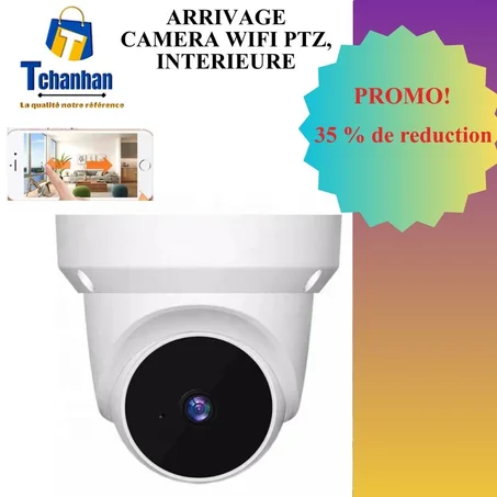 Caméra de surveillance interieure, Wifi PTZ Rotative 360°