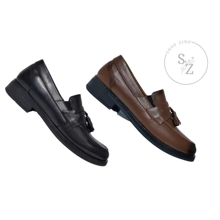 حذاء جلدي موكاسان  كلاسيكيman للرجال - Chaussures moccasins en cuir classiques pour hommes -  man