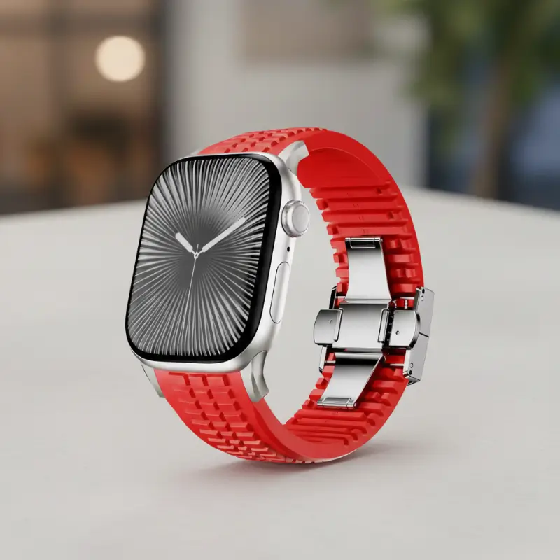 سوار سيليكون لساعة أبل – أحمر