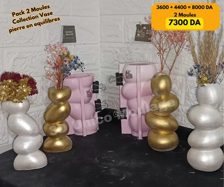 Pack Moules Vase Pierres en equilibres