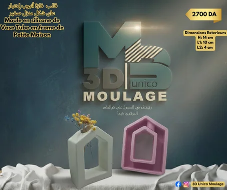 Vase Tube en frome de Petite Maison قالب  فازة أنبوب إختبار  عاى شكل منزل صغير