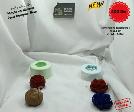 Bougie fleur شموع الورد