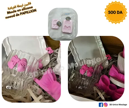 Deux Moule en silicone nœud de PAPILLION  قالبين لربطة الفراشة