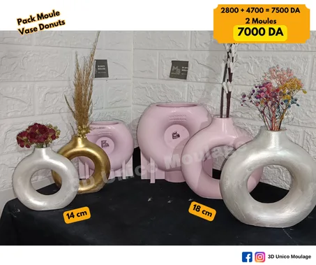 Pack Moule Vase Donuts