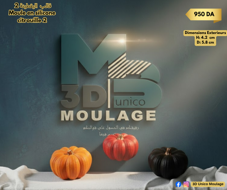 Moule en silicone  citrouille 2 قالب  اليقطينة