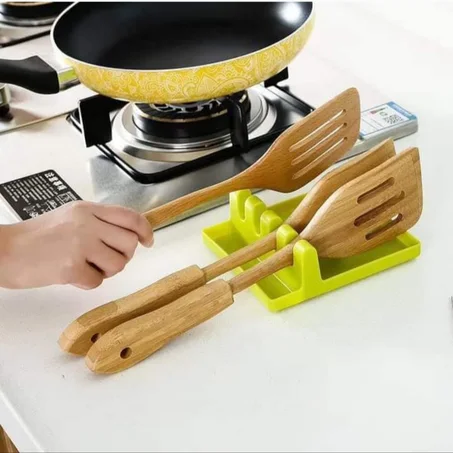 Silicone spoon holder