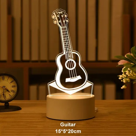 Lampe néon 3D LED USB en acrylique / مصباح الاكريليك ثلاثية الأبعاد