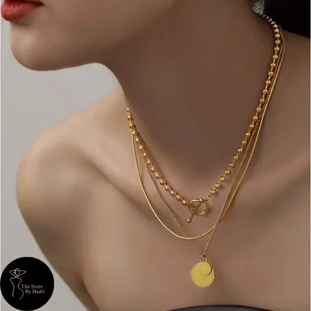 Collier triple chaînes ⚜𝓁𝒾𝓇𝒶⚜