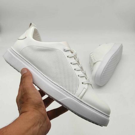 BASKET SUEDE EN CUIR BLANC