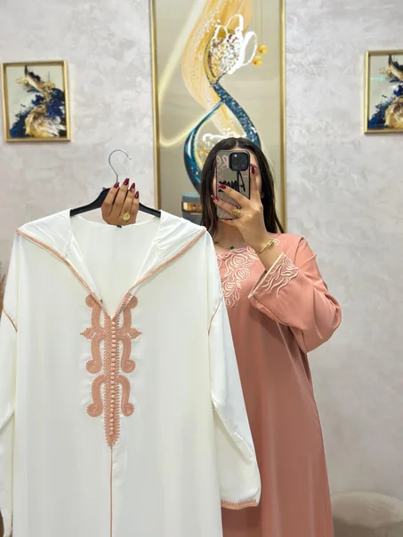 جلابة 2 بياس بطوب الكريب