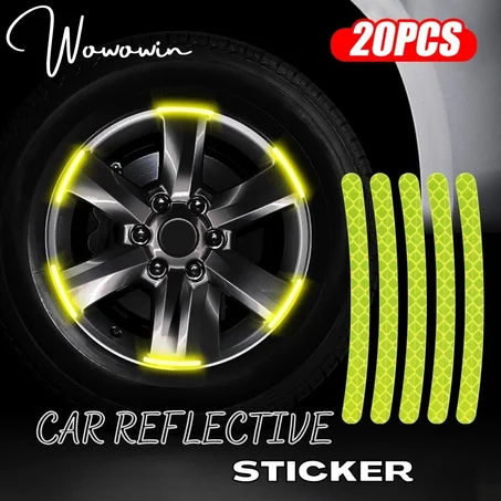 Sticker High Reflective Stripe Tape for Motorcycle Car Night Driving 20pcs
