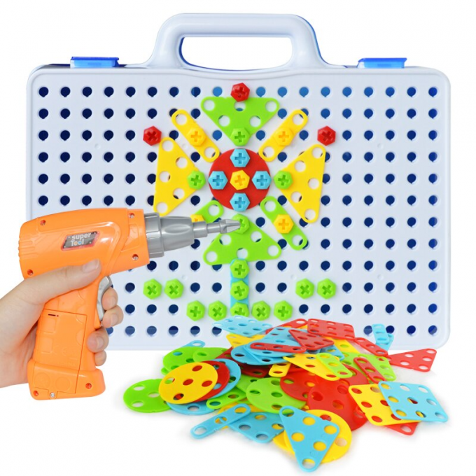 Jeux De Construction Éducatif Montessori Enfant - Mosaique Enfant Puzzle 3D - De 3 À 10 Ans (287 Pcs)