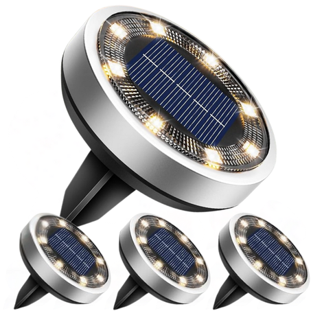 مصابيح أرضية بالطاقة الشمسية للحدائق – إضاءة أوتوماتيكية ليلية | مقاومة للماء