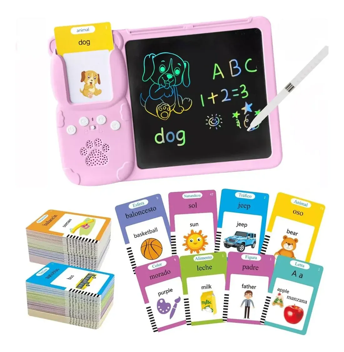 قارئ البطاقات الذكي-يعلم طفلك النطق والرسم والكتابة