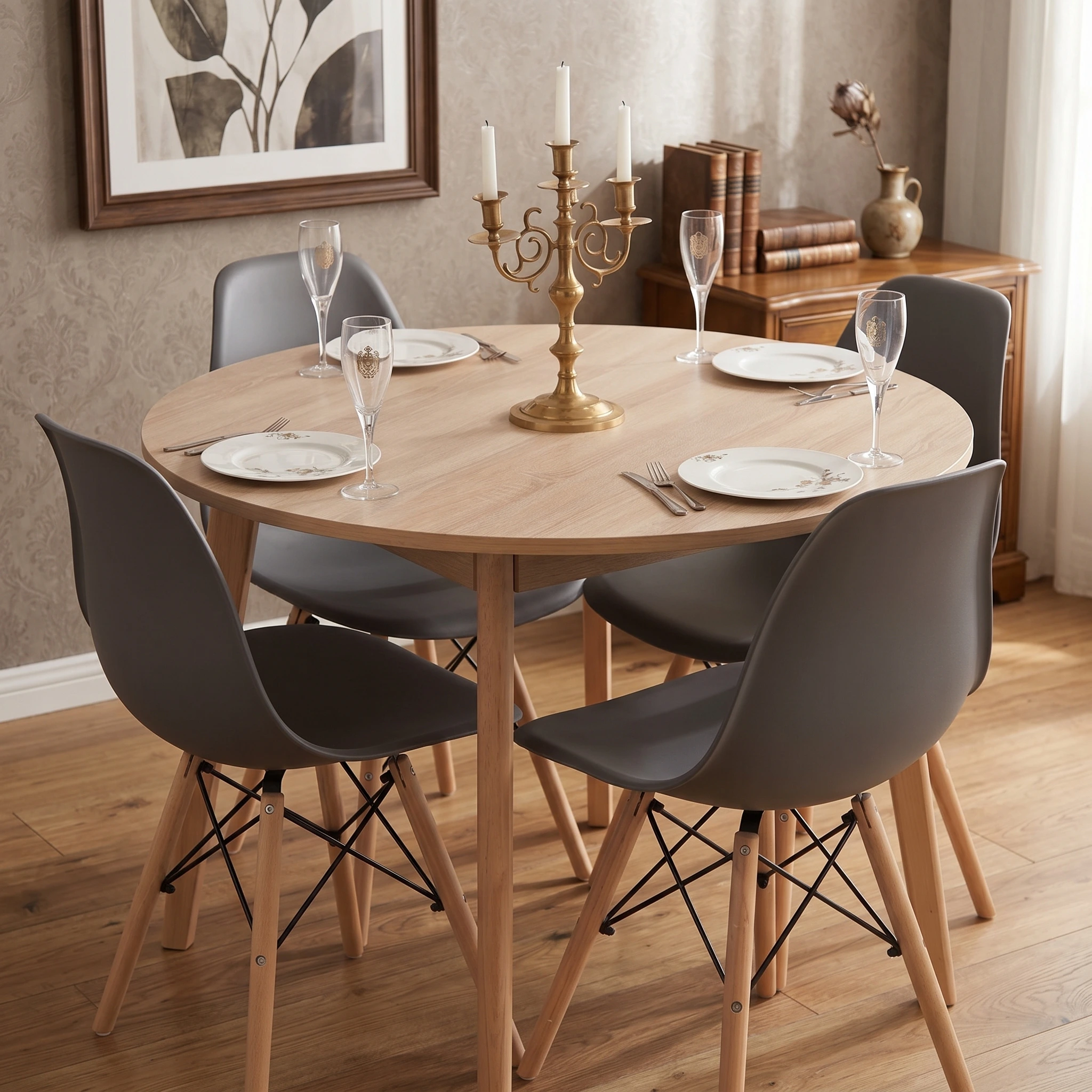 Table Élégance avec 4 Chaises – Style & Confort