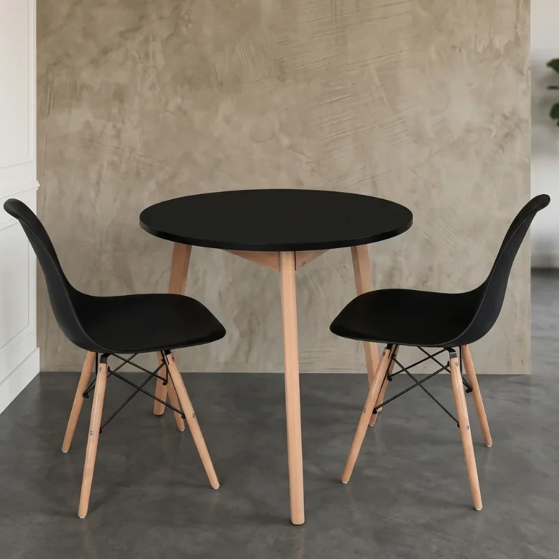 Ensemble table Élégance + 2 chaises modernes